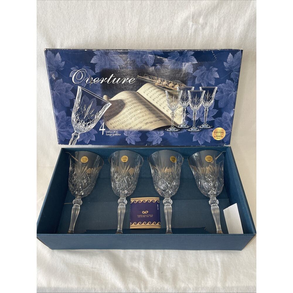 Capri Overture Crystal #3 Italian Wine Glasses Set Of Four 7 oz